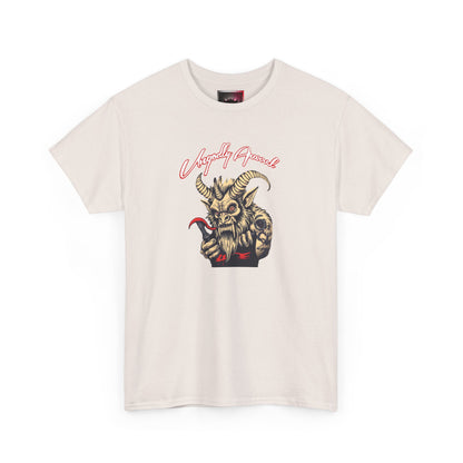 Krampus Graphic Tee — 'Krampusly Obsessed' Horned Demon Holiday T-Shirt