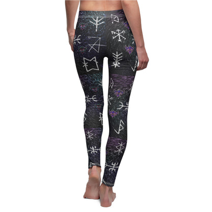 Protection and Good Energy Mystic Rune Leggings — Women's All-Over Print Casual Leggings