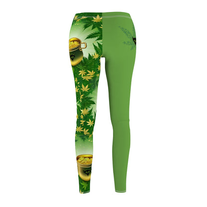Women's Casual Leggings - St. Patrick's Day Pot of Gold Design