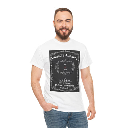 "Ungodly Whiskey" Unisex Heavy Cotton Tee - Bold Statement Tee for Expressive Souls