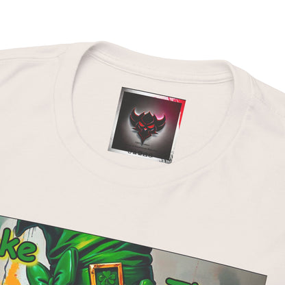 St. Patrick's Day Unisex Heavy Cotton Tee - "Make Your Own Luck Then Double Down" Fun Graphic Tee