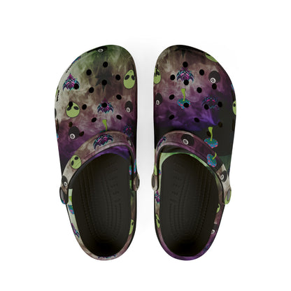 Alien Galaxy Foam Clogs — UFO & Green Alien Print EVA Shoes