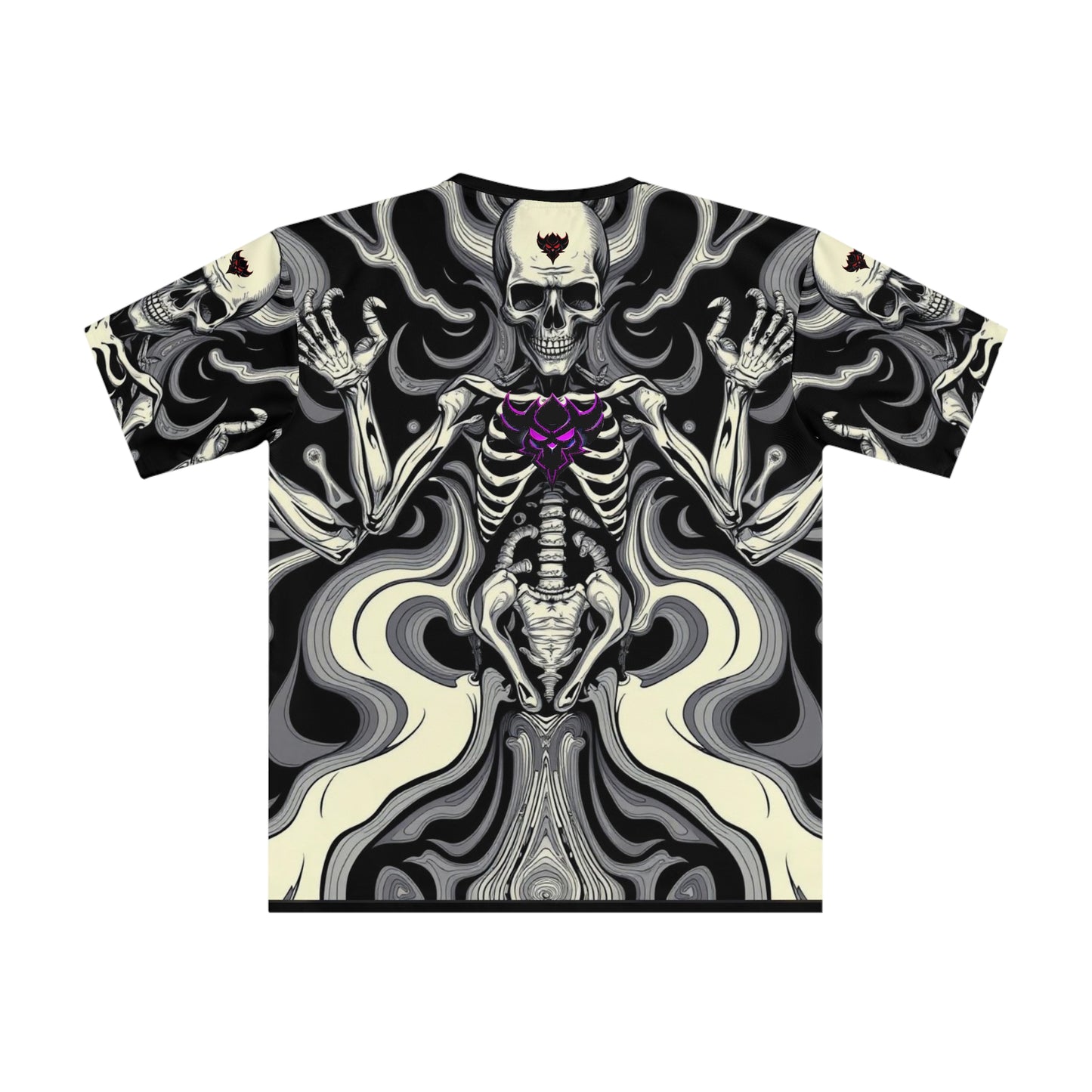 Gothic Skeleton Graphic Tee, Spooky T-Shirt for Halloween, Edgy Casual Wear, Perfect for Festivals, Unique Gift for Men