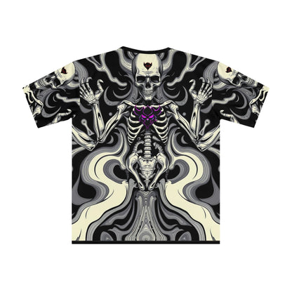 Gothic Skeleton Graphic Tee, Spooky T-Shirt for Halloween, Edgy Casual Wear, Perfect for Festivals, Unique Gift for Men