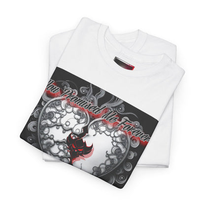 Unisex Heavy Cotton Tee - " You Promised the Forever But Lost in a Moment" Graphic Tee - Perfect for Casual Wear and Gift Giving