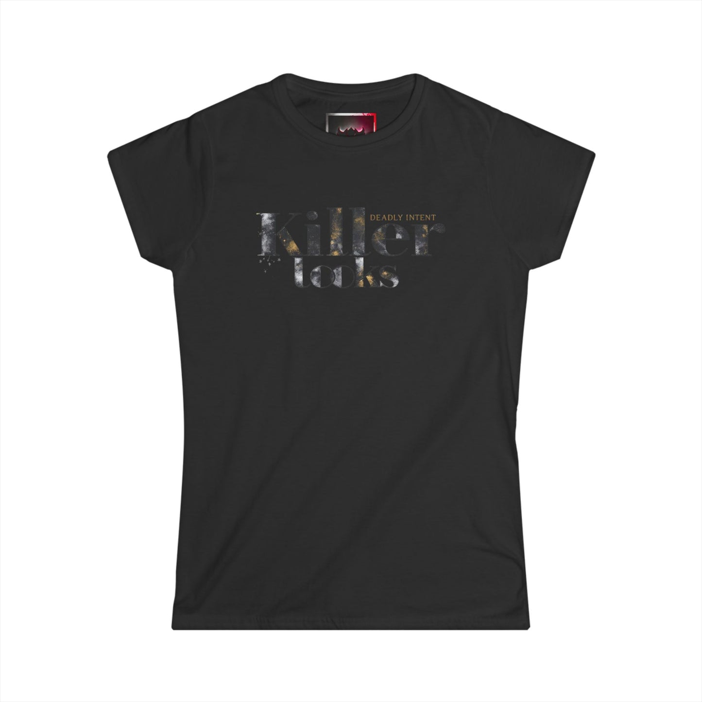 "Killer Looks Deadly Intent" Women's Softstyle Tee | Chic Everyday Top, Casual Wear, Gift for Her, Trendy Fashion Tee, Stylish Graphic Shirt