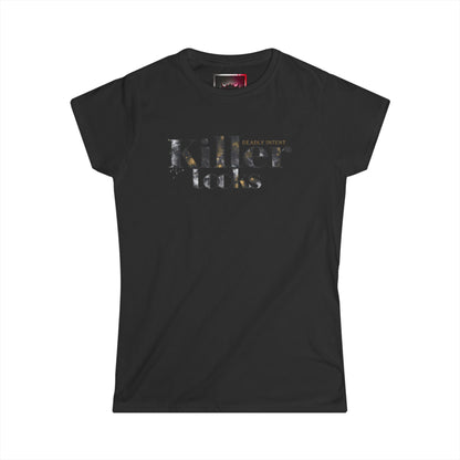 "Killer Looks Deadly Intent" Women's Softstyle Tee | Chic Everyday Top, Casual Wear, Gift for Her, Trendy Fashion Tee, Stylish Graphic Shirt