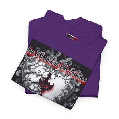 Unisex Heavy Cotton Tee - " You Promised the Forever But Lost in a Moment" Graphic Tee - Perfect for Casual Wear and Gift Giving