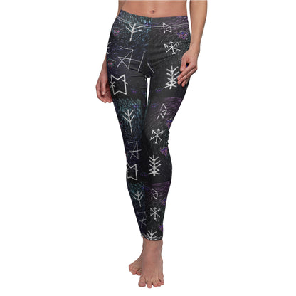 Protection and Good Energy Mystic Rune Leggings — Women's All-Over Print Casual Leggings