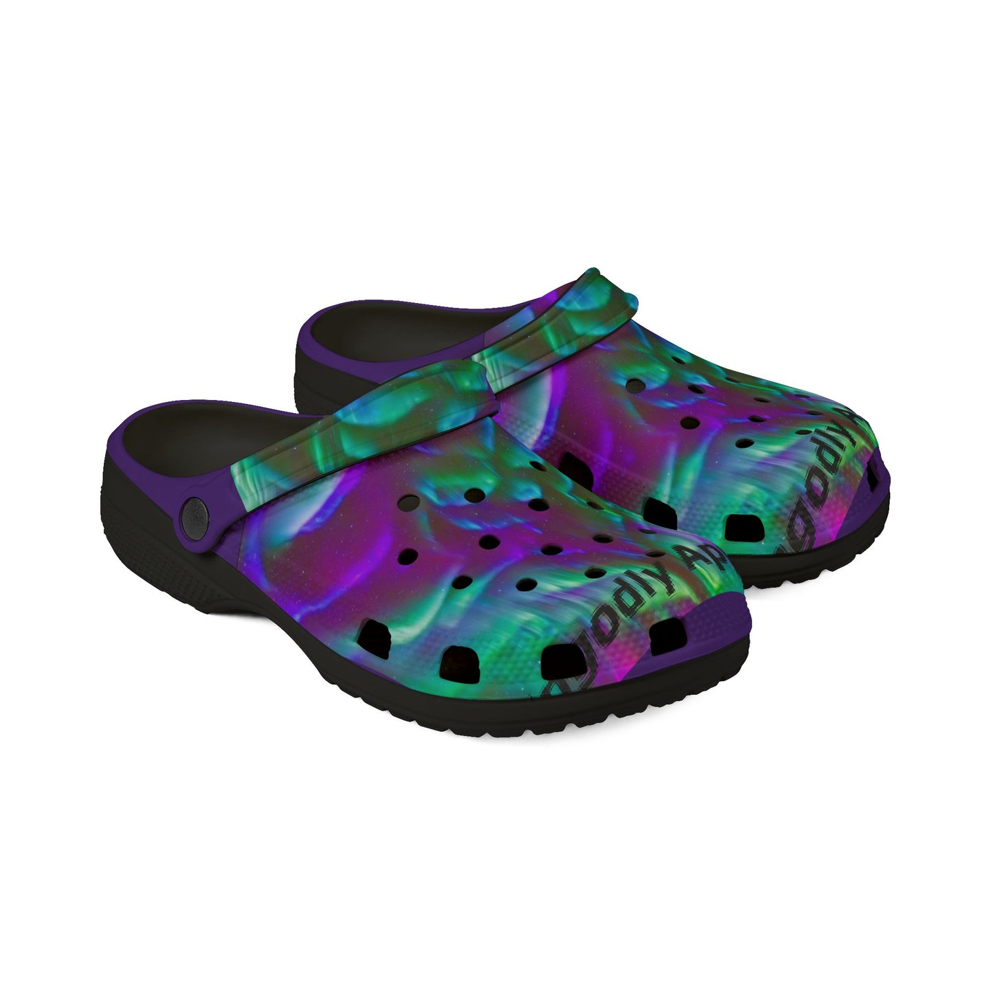 "Ungodly Apparel x Northern Lights" Colorful EVA Foam Clogs - Comfortable & Stylish Footwear for All Occasions