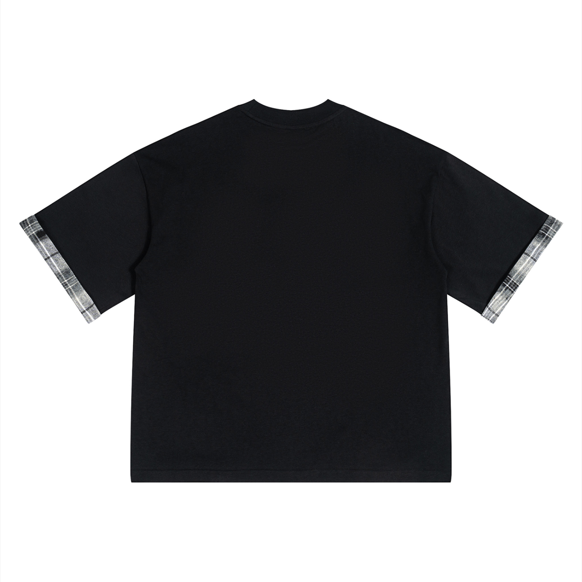 "White Checkerboard UG Apparel" Unisex Plaid Paneled T-Shirt