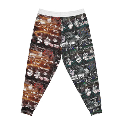 F*ck Off Skull AOP Joggers — All-Over Print Edgy Streetwear Sweatpants