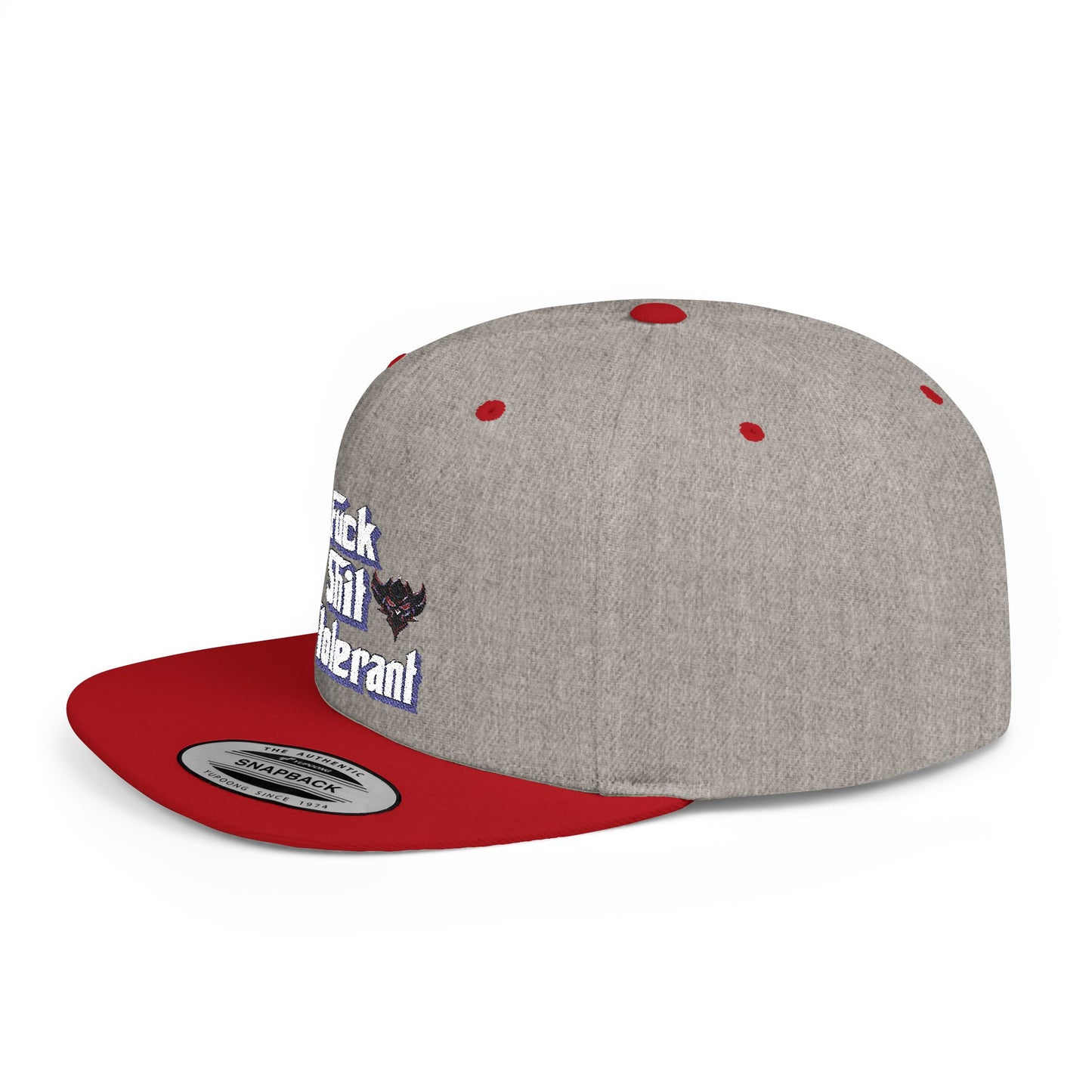 Statement Flat Bill Snapback Hat - "Fuck Shit Intolerant"
