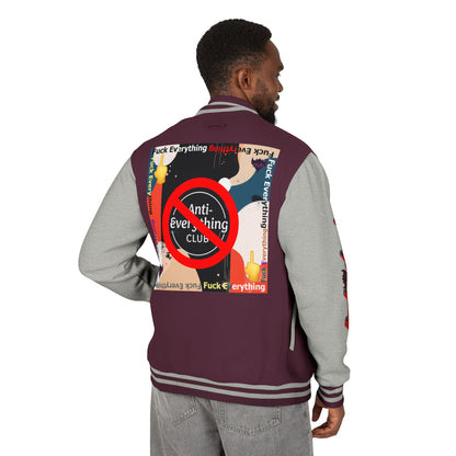 Unisex Heavyweight "Anti-Everything Club" Letterman Jacket