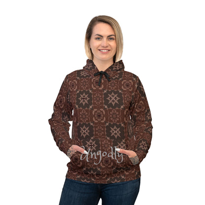 Unisex Athletic Hoodie with Elegant Pattern, Cozy Sportswear, Unique Fashion for Fitness Lovers, Trendy Gift for Holidays, Layering Essential