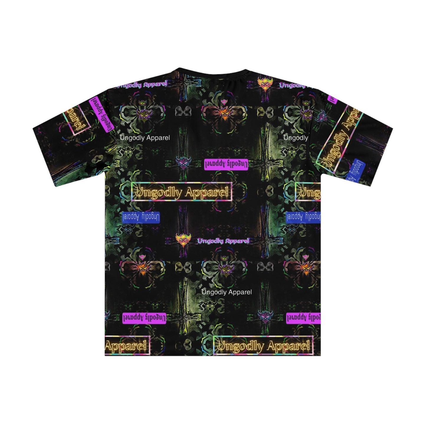 "Ungodly Apparel" Men's Graphic Loose T-shirt - Unique AOP Design for Creative Souls