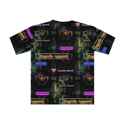 "Ungodly Apparel" Men's Graphic Loose T-shirt - Unique AOP Design for Creative Souls