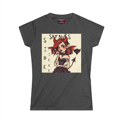 "Satan's Side Piece" Women's Tee - Edgy Graphic T-Shirt, Alternative Fashion, Gift for Her, Halloween, Birthday, Casual Wear