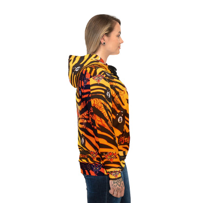 Vibrant "Ungodly Tiger" Print Athletic Hoodie
