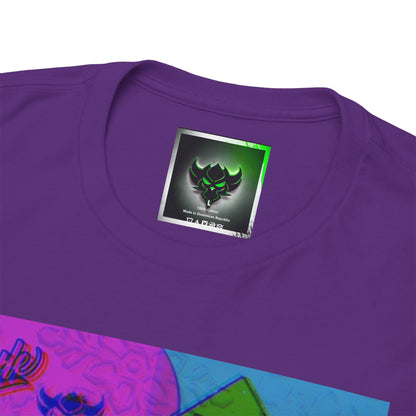 Abstract Pop-Art Graphic Tee — 'Apparel' Color Block Design