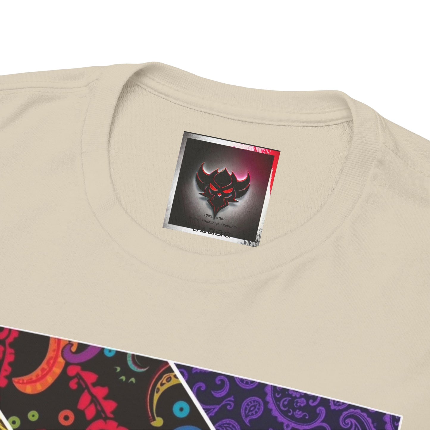 Patchwork Bandana Tee – Psychedelic Bandana Patchwork T-Shirt with Ungodly Apparel Logo