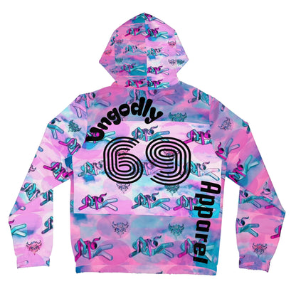 Vibrant Women’s Full-Zip Hoodie with Bold Graphics for Casual Style