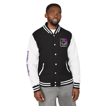 "Hustle and Grind" Letterman Jacket — Neon Collage Heart & 'Hustle Hard' Streetwear