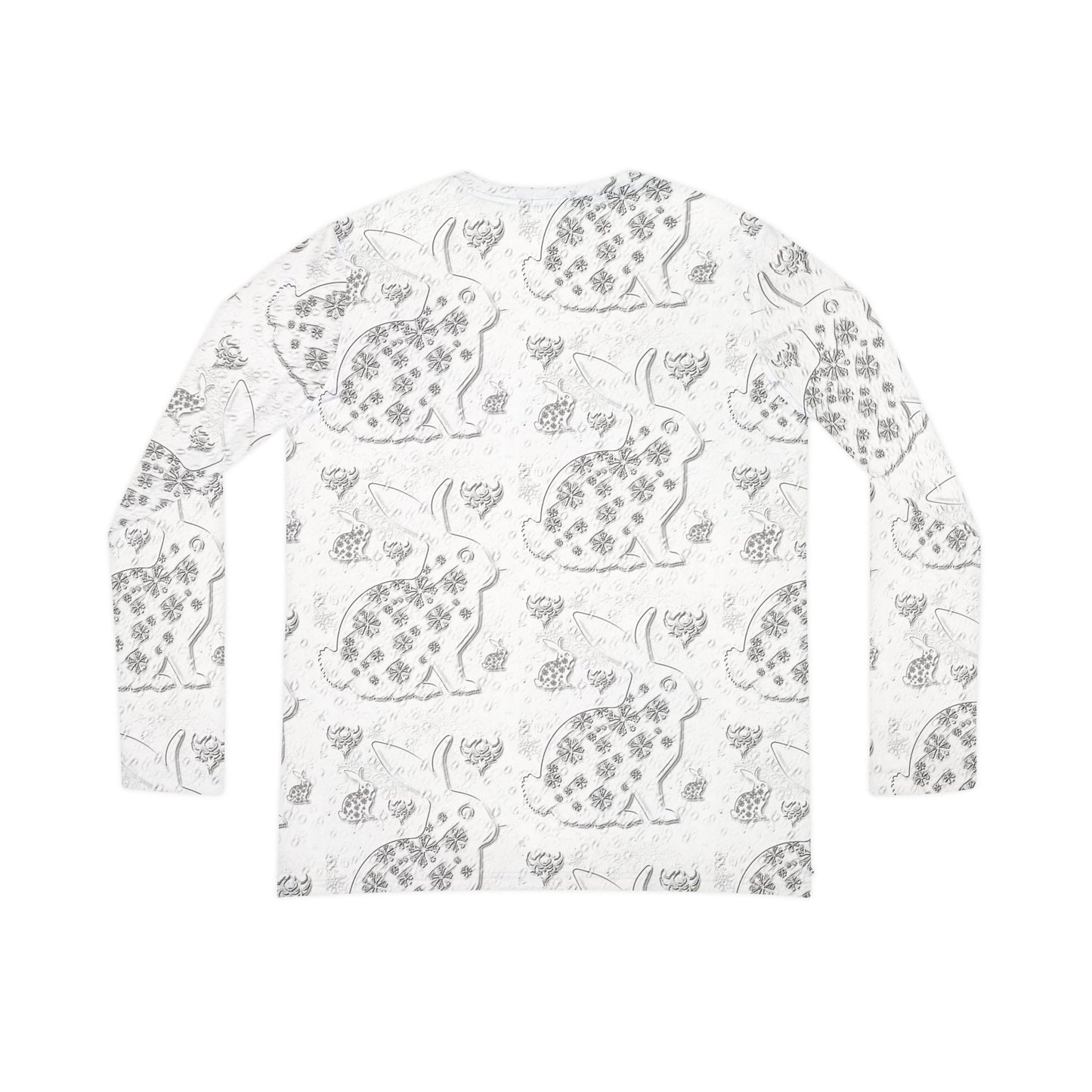 Floral Snow Bunny V‑Neck Long Sleeve Shirt