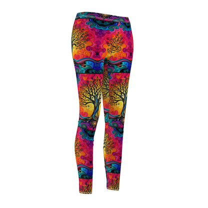 Vibrant Tree of Life Leggings for Women - Colorful Casual Activewear