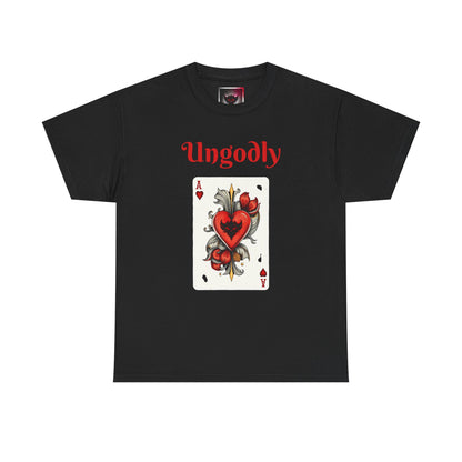 Ungodly Ace of Hearts Tee — Vintage Tattoo Card Graphic T-Shirt