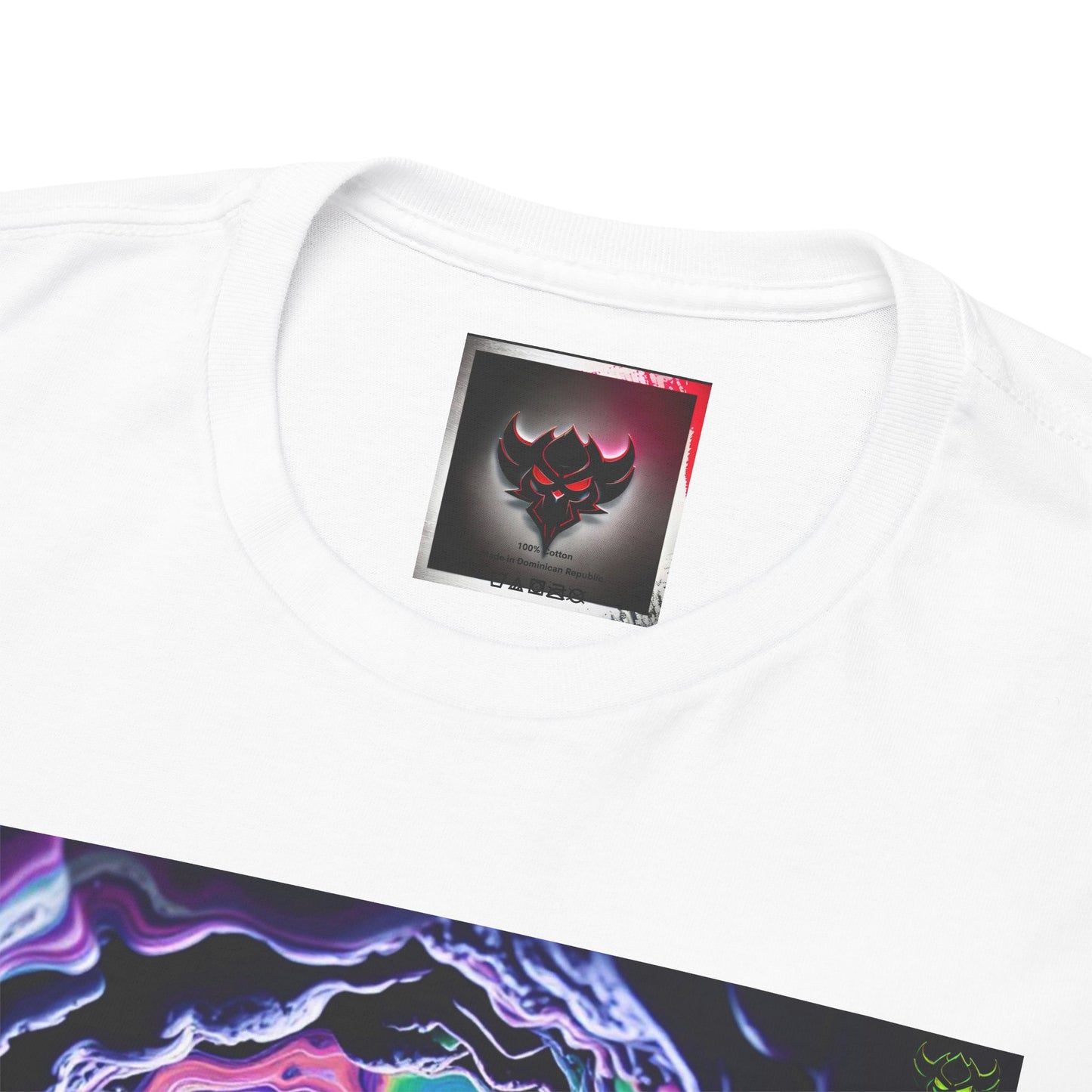 "K-Hole" Unisex Heavy Cotton Tee - Cosmic Swirl Graphic Tee for Trendy Vibes