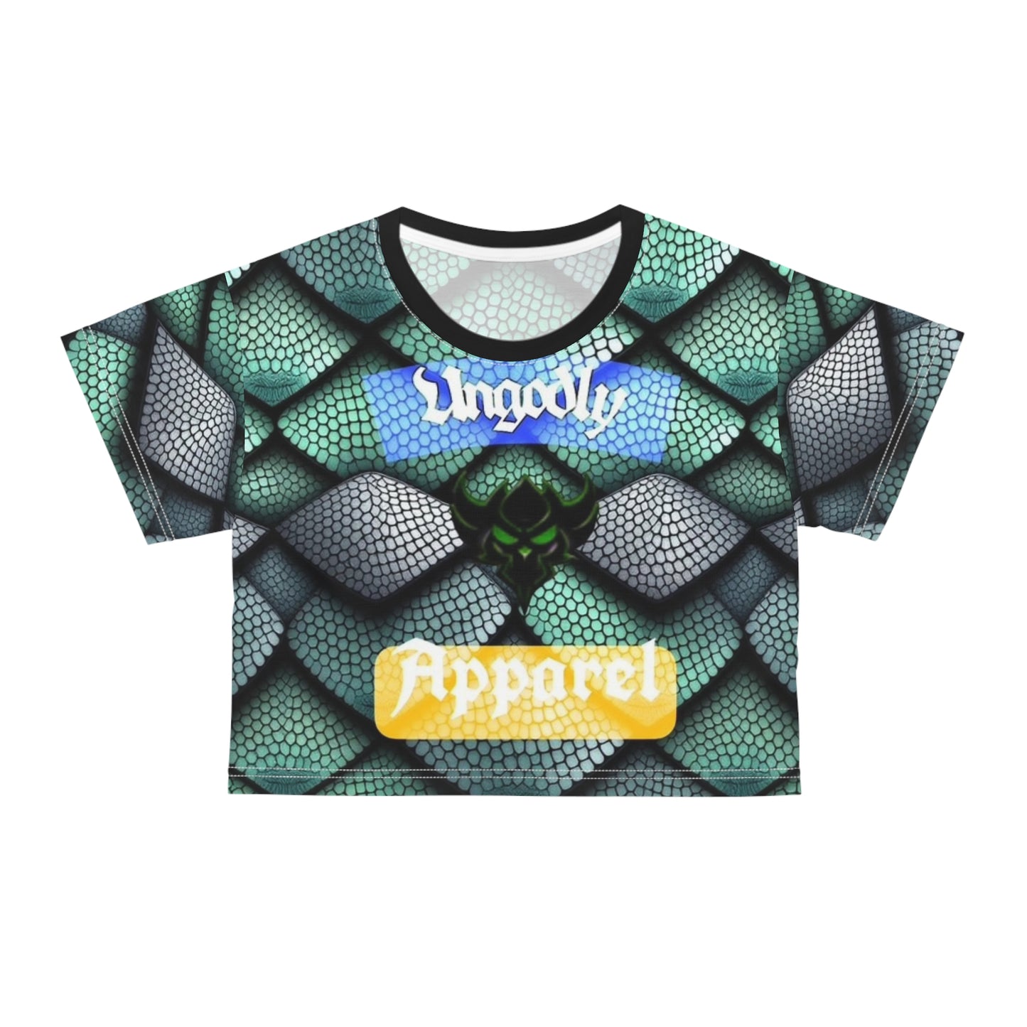 Green Dragon Scale Crop Tee – Ungodly Apparel Design