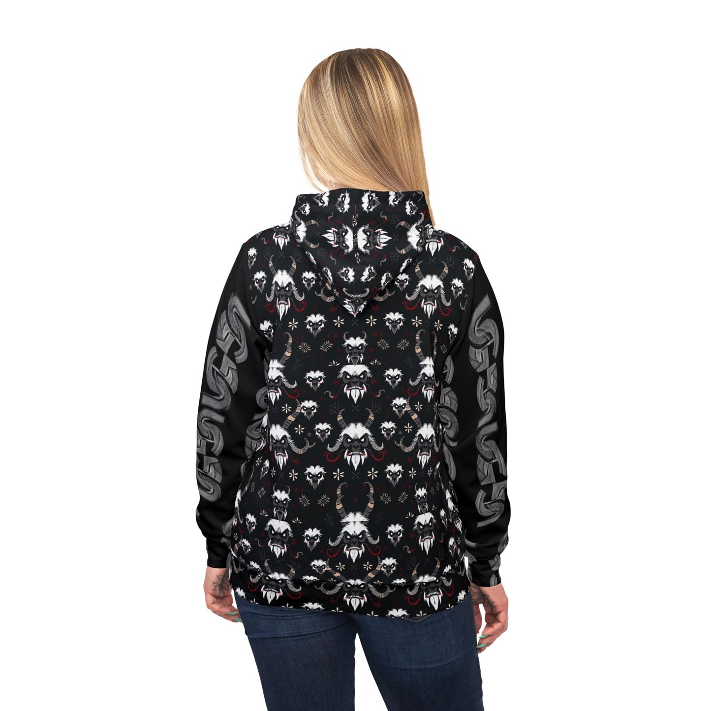 Krampus Athletic Hoodie — All-Over Print Gothic Sportswear