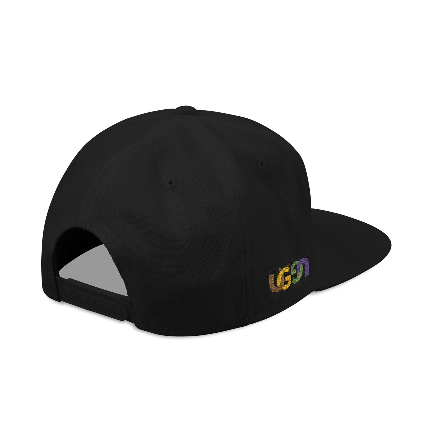 Embroidered Snapback Hat — 'Ungodly Apparel' Purple Script
