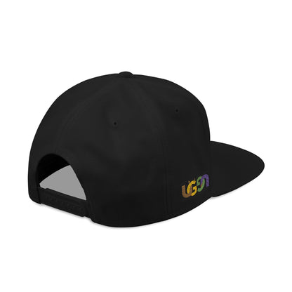 Embroidered Snapback Hat — 'Ungodly Apparel' Purple Script