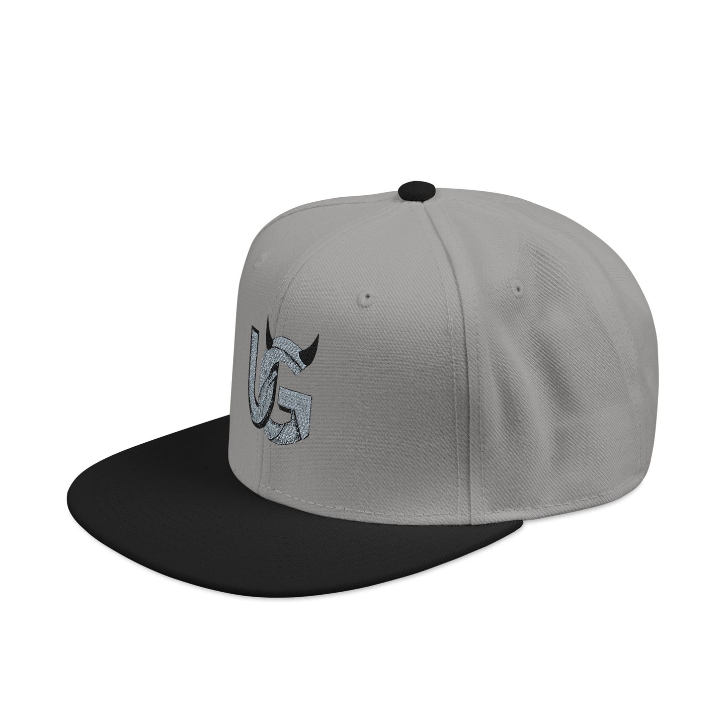 Embroidered 'UG' Snapback Hat — Streetwear Flat Brim Cap