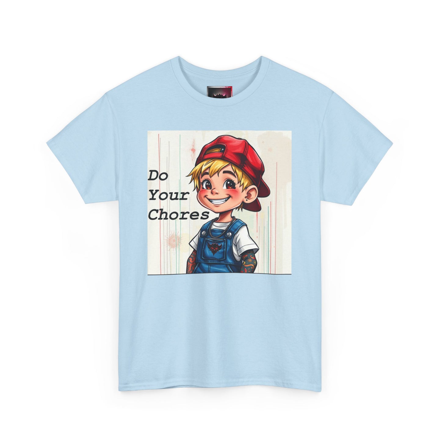 "Do your Chores" Fun, Dark-humour - Quirky Unisex Heavy Cotton T-Shirt, Positive Affirmations, Home & Play