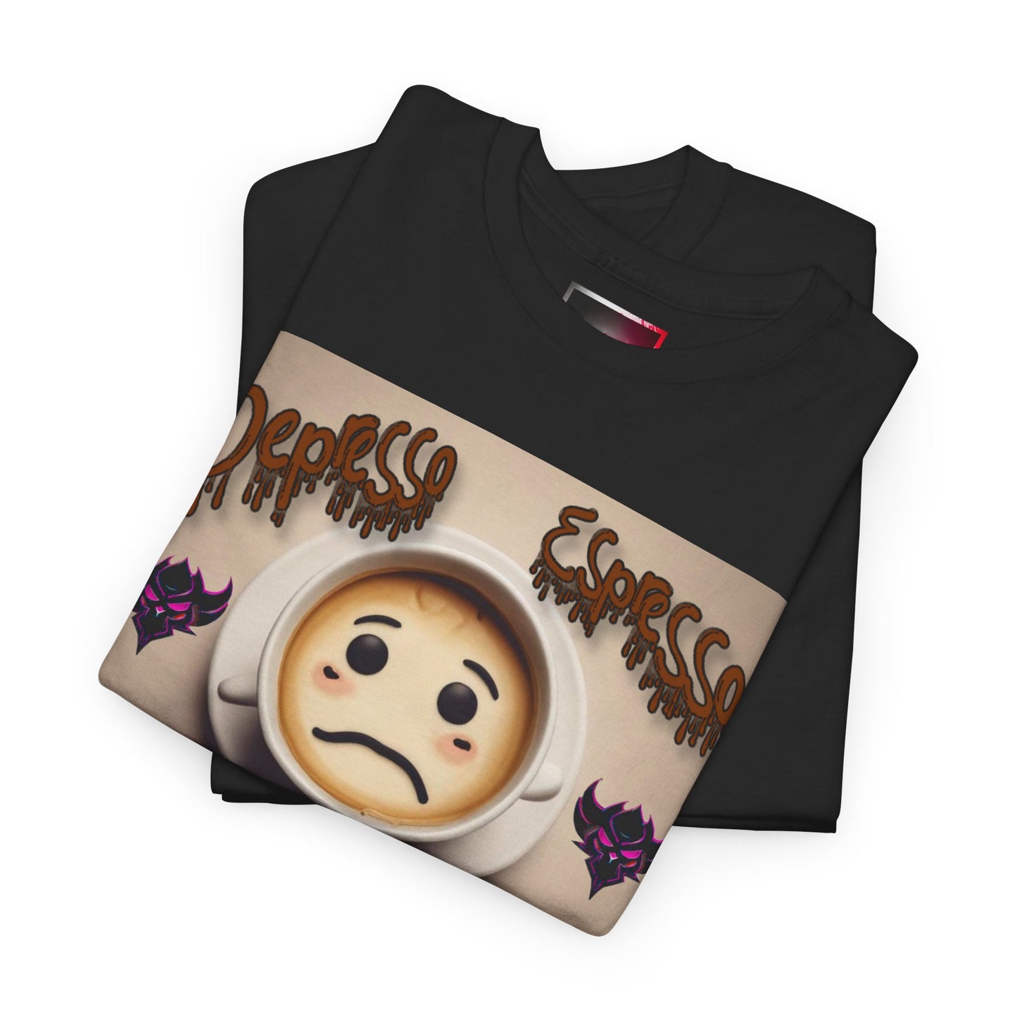 Unisex Heavy Cotton Tee - "Depresso Espresso" Graphic Shirt