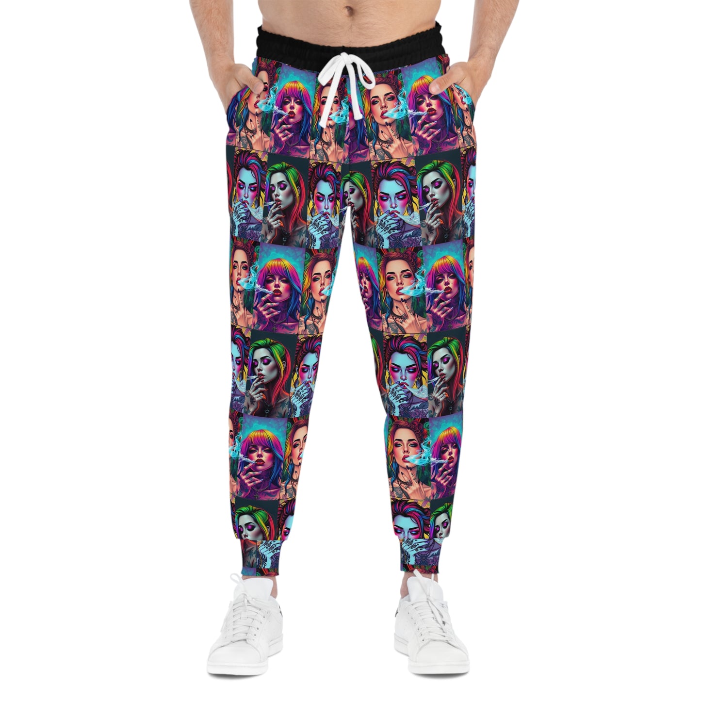 Vibrant Unisex "Ungodly High" Athletic Joggers with Colorful Art Design - Trendy Sportwear for Active Lifestyle