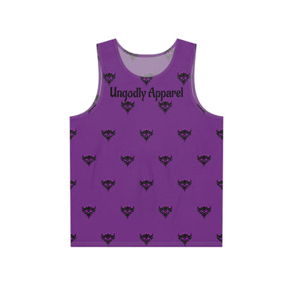 Purple Ungodly Apparel Logo Pattern Tank Top — Gothic Graphic Men's Tank
