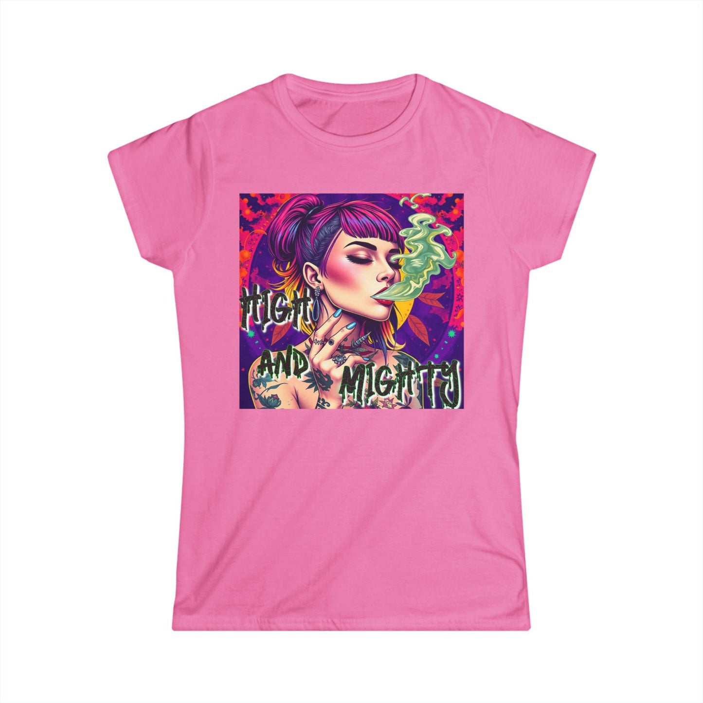 Women’s Softstyle Tee - "High and Mighty" Graphic Shirt for Confident Souls