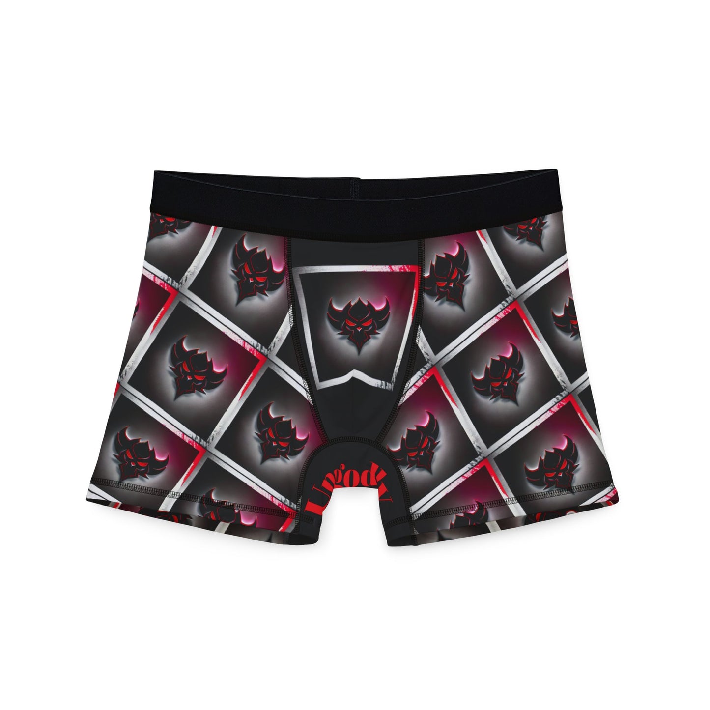 "Ungodly Apparel" Logo, Men's Boxers with Bold Graphic Design - Perfect for Comfort and Style