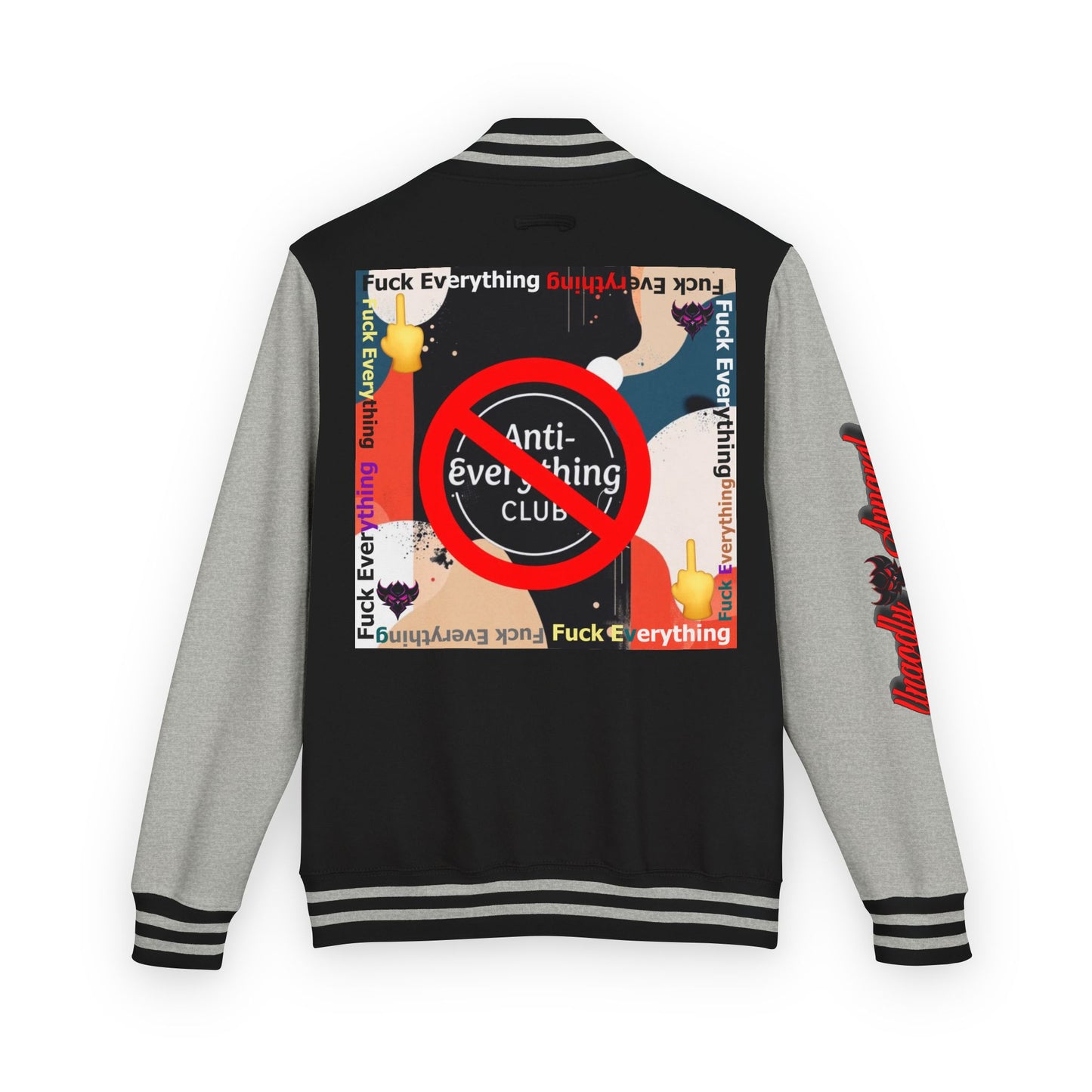 Unisex Heavyweight "Anti-Everything Club" Letterman Jacket