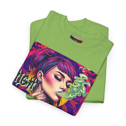 Chic Unisex Heavy Cotton Tee - 'High and Mighty' Graphic Shirt for Trendsetters