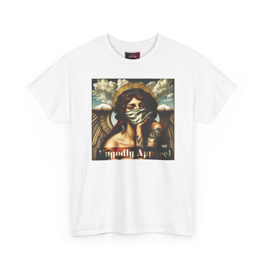 Angel Portrait Graphic Tee — 'Ungodly Apparel' Streetwear T-Shirt