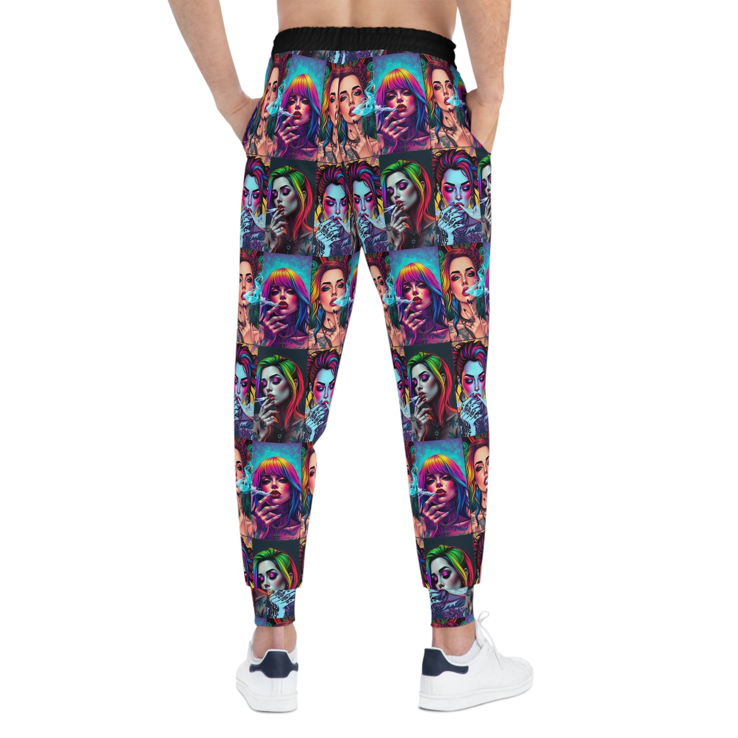 Vibrant Unisex "Ungodly High" Athletic Joggers with Colorful Art Design - Trendy Sportwear for Active Lifestyle