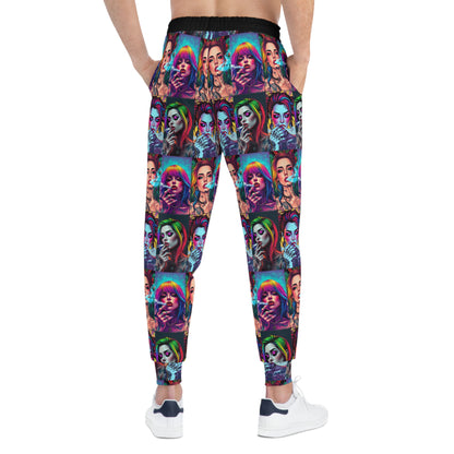 Vibrant Unisex "Ungodly High" Athletic Joggers with Colorful Art Design - Trendy Sportwear for Active Lifestyle
