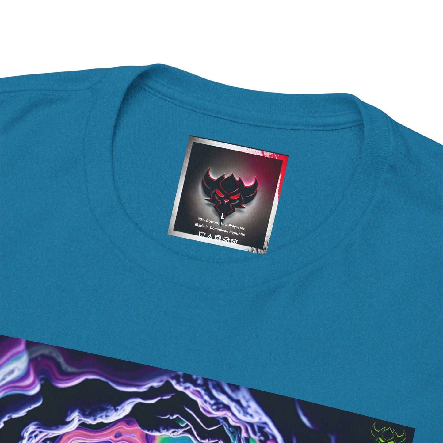 "K-Hole" Unisex Heavy Cotton Tee - Cosmic Swirl Graphic Tee for Trendy Vibes