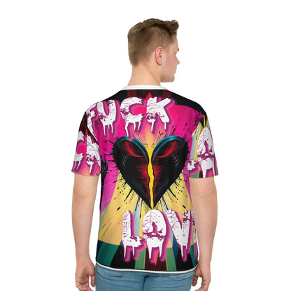 Emotional Graphic T-Shirt - "F*** Love" Design for Bold Expressions