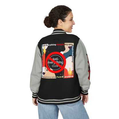 Unisex Heavyweight "Anti-Everything Club" Letterman Jacket